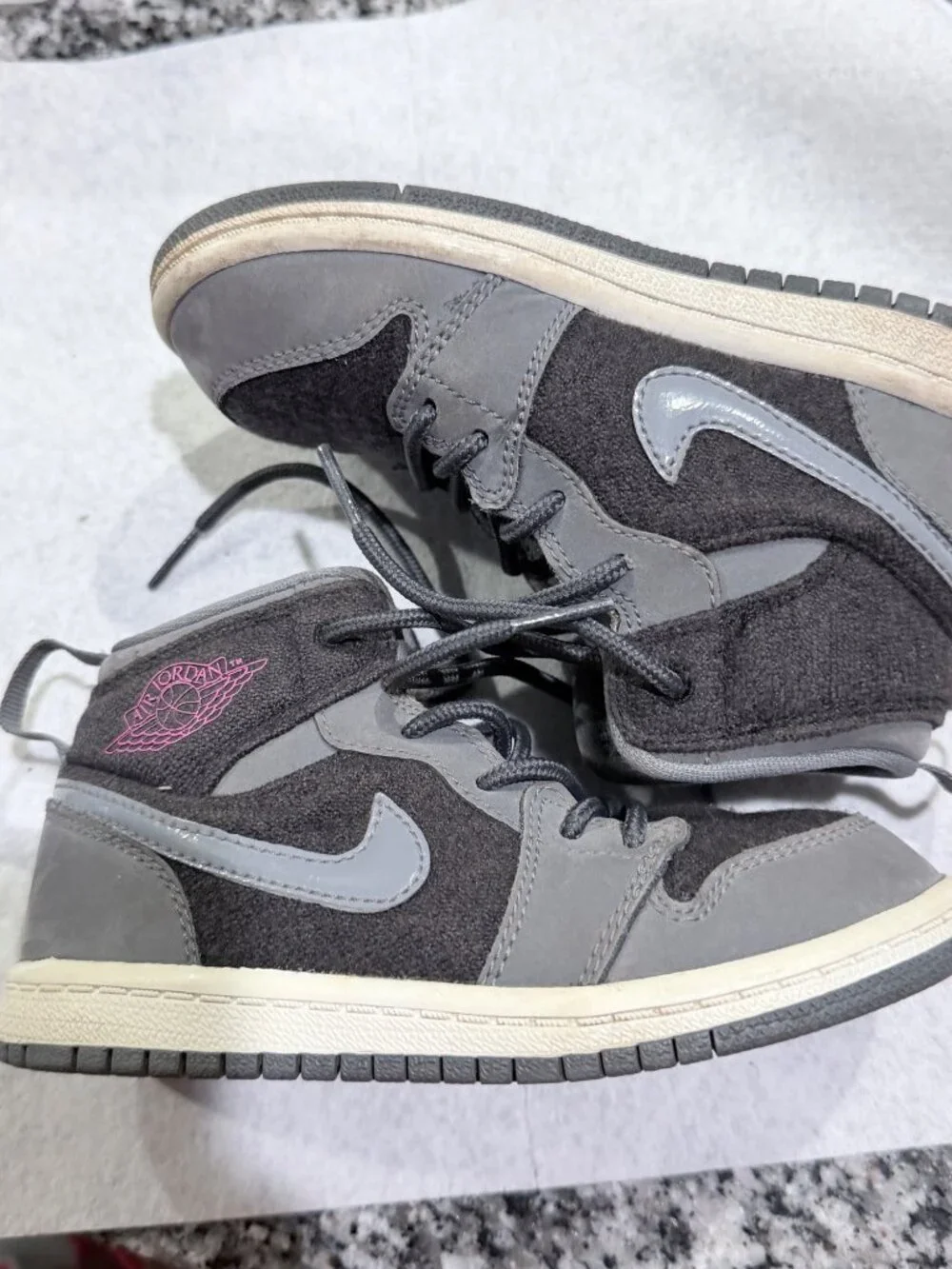 Nike Jordan 1 Retro GT High Cool Grey Black Size 9c Toddler Sneakers